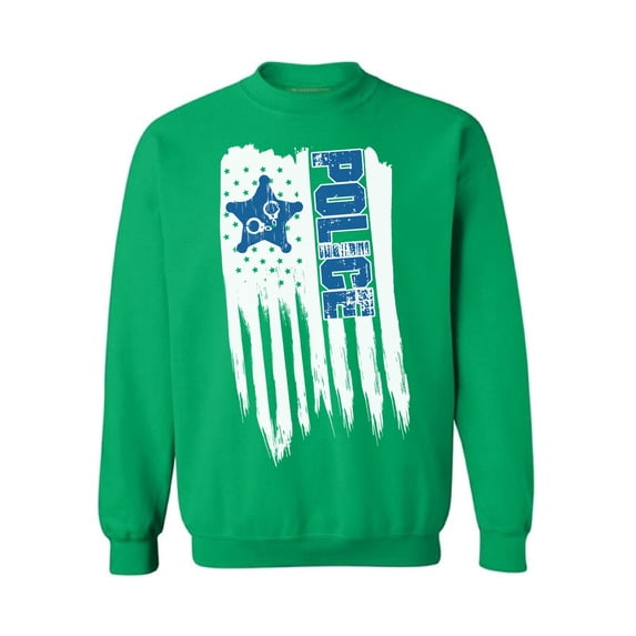 Awkward Styles American Flag Police Crewneck I'm American USA Patriotic Police Men Women Sweatshirt 4th of July Gifts Retro USA Police Sweater for Men Retro USA Police Sweater for Women