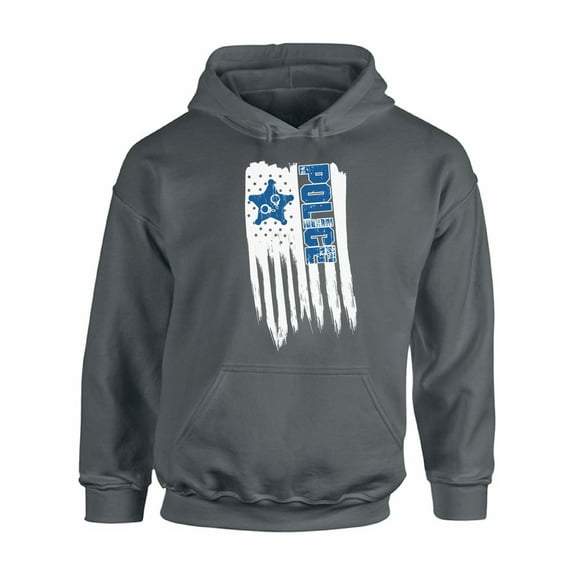 Awkward Styles American Flag Police Hoodie Police Gifts 4th of July Police Women Men Hooded Sweatshirt Handcuffs Patriotic Police Hooded Sweater for Men Patriotic Police Hooded Sweater for Women