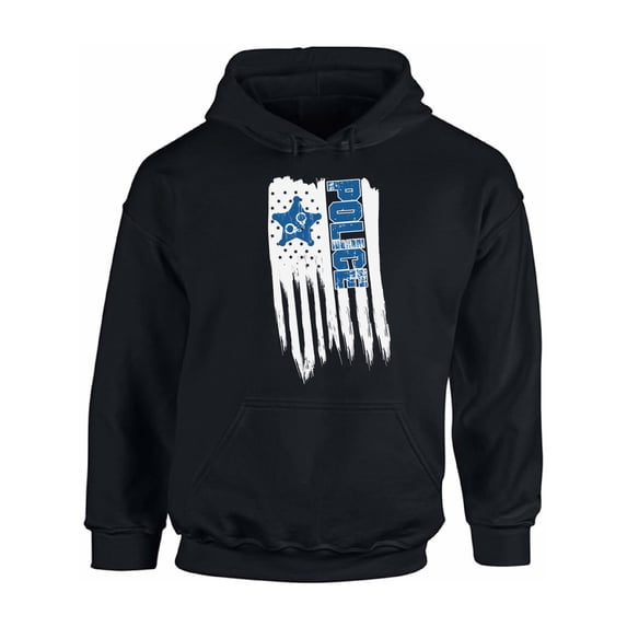 Awkward Styles American Flag Police Hoodie Police Gifts 4th of July Police Women Men Hooded Sweatshirt Handcuffs Patriotic Police Hooded Sweater for Men Patriotic Police Hooded Sweater for Women