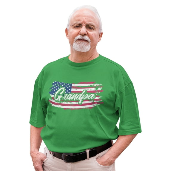 Awkward Styles American Flag Shirt for Men Love America USA Flag T shirt for Grandpa Stripes and Stars Grandpa Patriotic Tshirt Gifts for Grandpa Vintage USA T-shirt for Grandpa 4th of July Gifts'