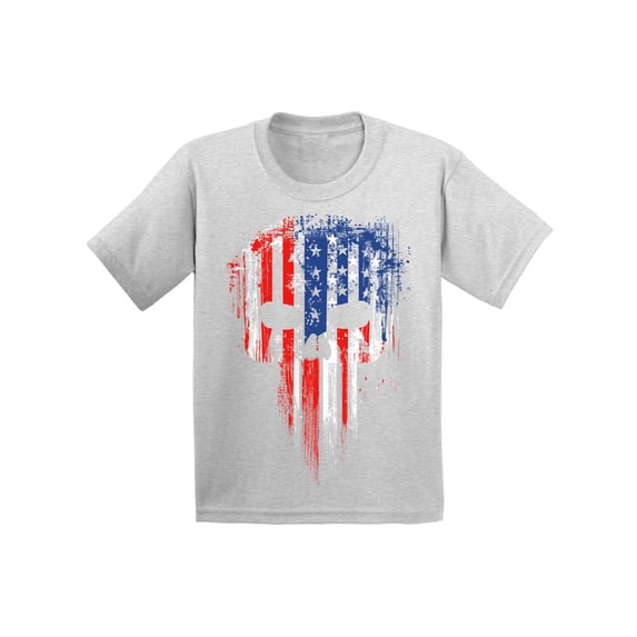 Awkward Styles American Flag Shirts Kids Gifts Patriotic Shirts for Children Sniper Skull Shirt for Kids Military American Flag Kids Items American Reaper T Shirt for Girls Skeleton Shirts for Boys