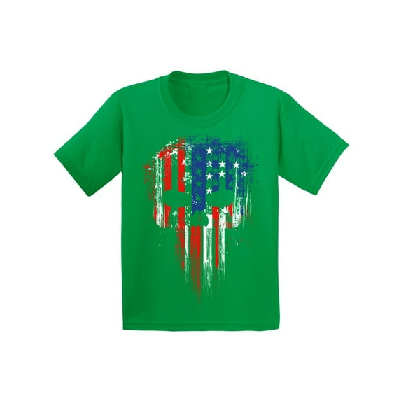 Awkward Styles American Flag Shirts Kids Gifts Patriotic Shirts for Children Sniper Skull Shirt for Kids Military American Flag Kids Items American Reaper T Shirt for Girls Skeleton Shirts for Boys