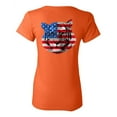 thumbnail image 1 of Awkward Styles American Flag Tiger Women Shirt Independence Day Pro America Tiger T shirt for Ladies Gifts Pro America Tiger T shirt for Her Tiger Girls Gifts USA Stylish Print on the Back Only, 1 of 4