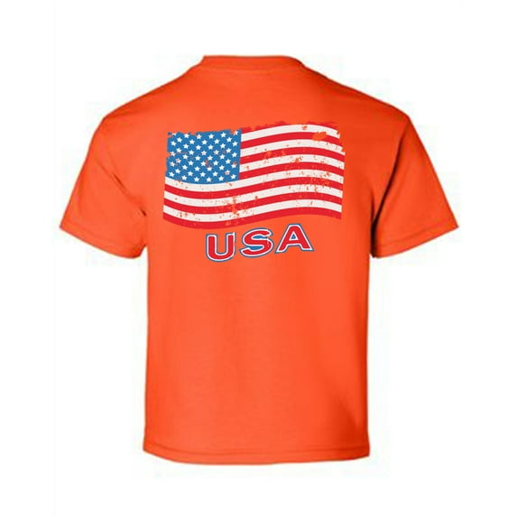 Awkward Styles American Flag Youth Shirts Independence Day Pro America Lovers T shirt for Boys Stripes and Stars Kids Gifts Pro America Flag T shirt for Girls Kids Gifts USA Print on the Back Only