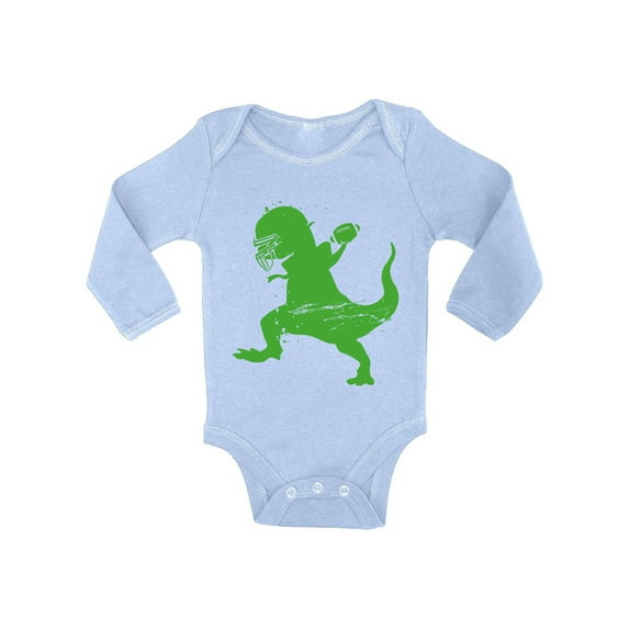 Awkward Styles American Football Dinosaur Baby Bodysuit Long Sleeve American Football One Piece Top for Baby Dinosaur Bodysuit Football Fans Dinosaur Football Long Sleeve One Piece Top Dinosaur Gifts