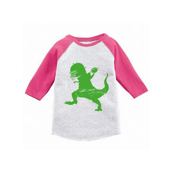 Awkward Styles American Football Dinosaur Youth Raglan Dinosaur Jersey Shirt for Kids American Football Fans Dinosaur Tshirt for Boys American Football Shirt for Girls Funny Dinosaur Gifts for Kids