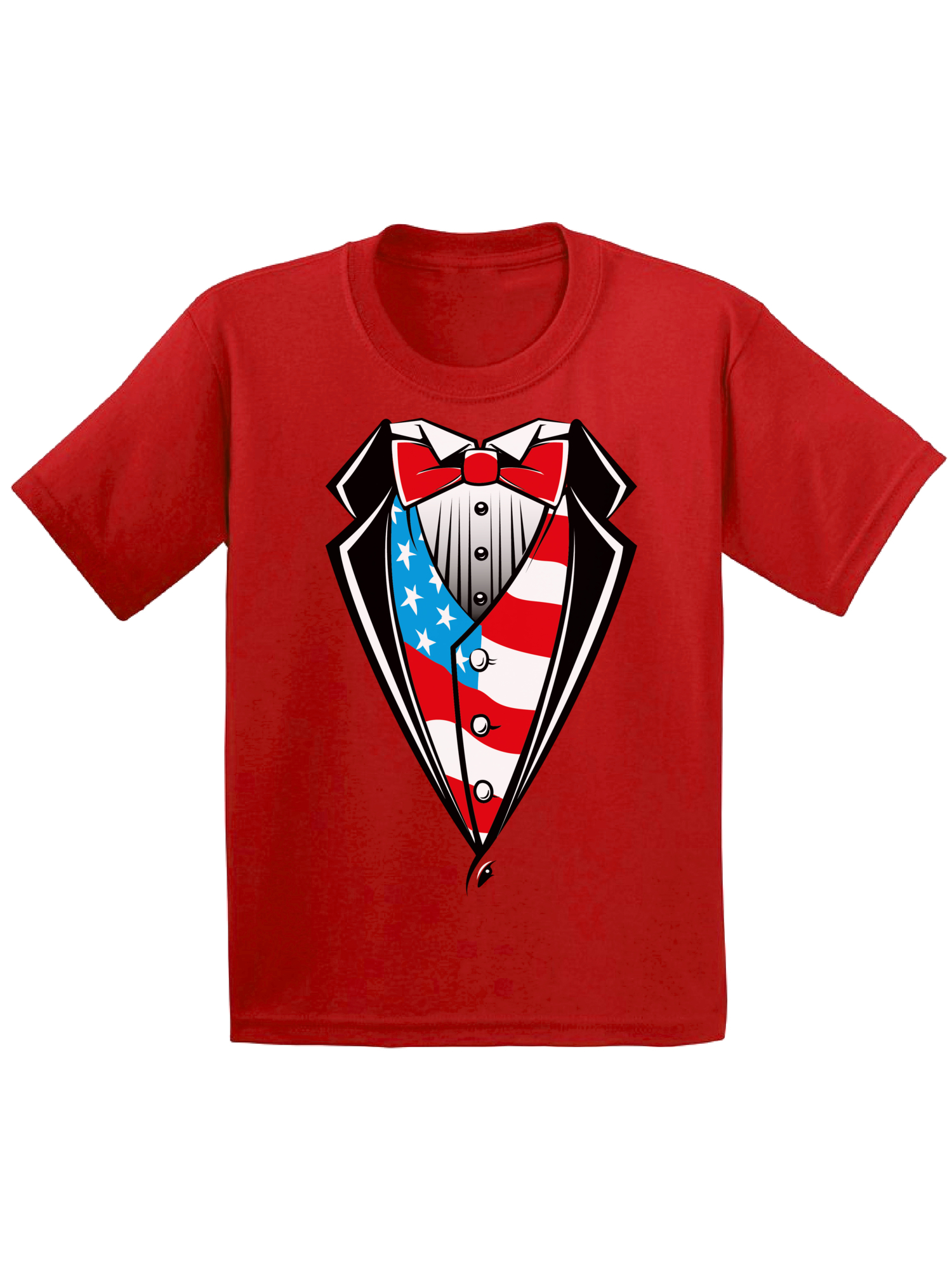 Awkward Styles American Tuxedo Toddler Shirt 4th July Party Patriotic Kids T shirt 4th of July Tshirt for Boys and Girls USA Kids T-shirt 4th of July Shirts for Boys 4th of July Shirts for Girls - image 1 of 4