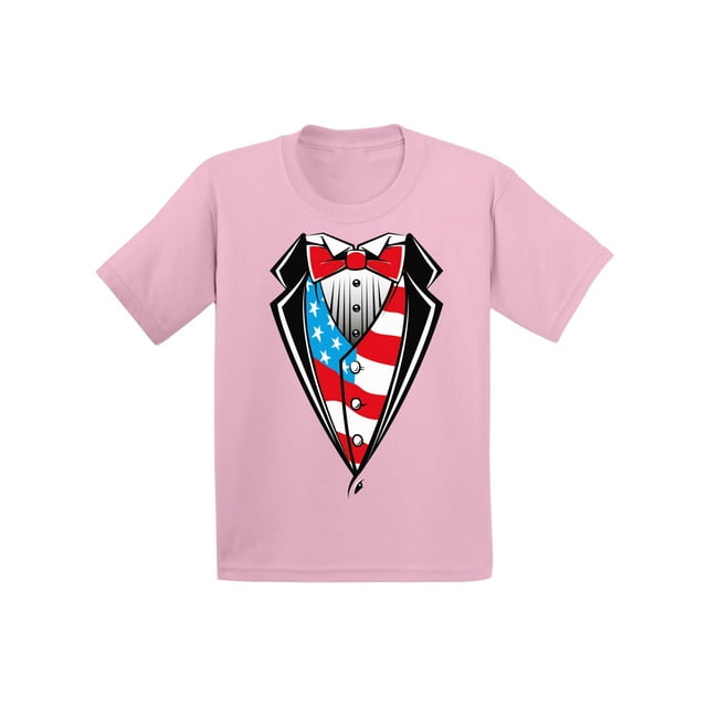 Awkward Styles American Tuxedo Toddler Shirt 4th July Party Patriotic Kids T shirt 4th of July Tshirt for Boys and Girls USA Kids T-shirt 4th of July Shirts for Boys 4th of July Shirts for Girls