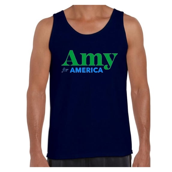 Awkward Styles Amy Klobuchar Men's Tank Top Amy President Tank Top for Men USA 2020 Elections Patriotic Clothing Collection 2020 Choice Amy Klobuchar Fans Gifts Amy for America Tank Top for Him