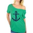 thumbnail image 1 of Awkward Styles Anchor Off the Shoulder T Shirt for Women Anchor Off Shoulder Shirt for Ladies Marine Tshirt for Girls Gifts Marine Themed Party Cute Gifts for Sailor Captain T-Shirt for Girlfriend, 1 of 4