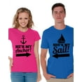 thumbnail image 1 of Awkward Styles He's My Anchor She's My Sail Shirts for Couples Sail and Anchor Matching Couple Shirts Marine T shirts for Couples Happy Valentines Day Love Gift Cute Anniversary Gifts for Couple, 1 of 5