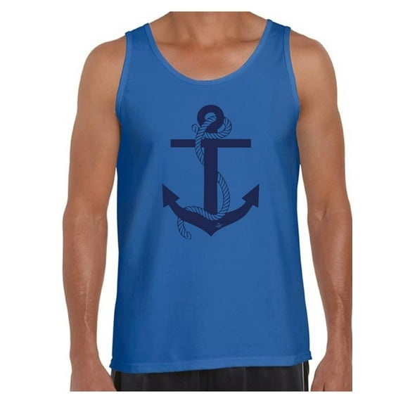 Awkward Styles Anchor Tank Top for Men Sea Tank Top for Him Marine Clothing Collection Mister Anchor Tank Top Sea Lovers Gifts Sea Themed Party Clothes Gifts for Husband Sailor Tanks Anchor Shirts