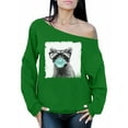thumbnail image 1 of Awkward Styles Animal Lovers Clothing Collection Raccoon Off The Shoulder Sweatshirt Animal Sweatshirt Raccoon with Gum Off The Shoulder Sweatshirt Raccoon Clothing Raccoon Hoodie Cute Animal Sweater, 1 of 4
