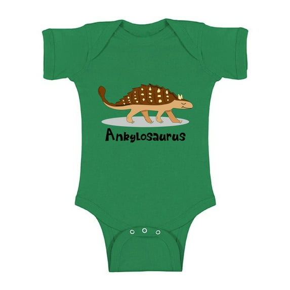 Awkward Styles Ankylosaurus Baby Bodysuit Short Sleeve Dinosaur One Piece Top for Baby Cute Dinosaur Gifts for Baby Boy Dinosaur Outfit for Baby Girl Dinosaur Birthday Spirit Animal Ankylosaurus