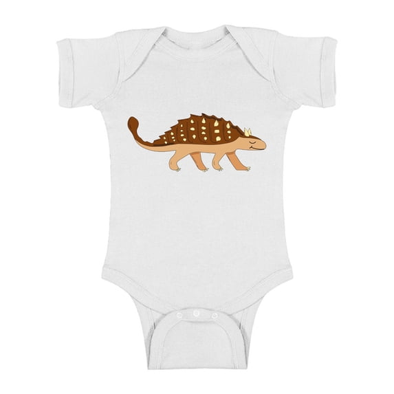 Awkward Styles Ankylosaurus Romper Baby Bodysuit Short Sleeve Dinosaur One Piece Top for Newborn Baby Dinosaur Gifts for Babies Cute Dinosaur Clothes for Baby Girl Animal Bodysuit for Baby Boy