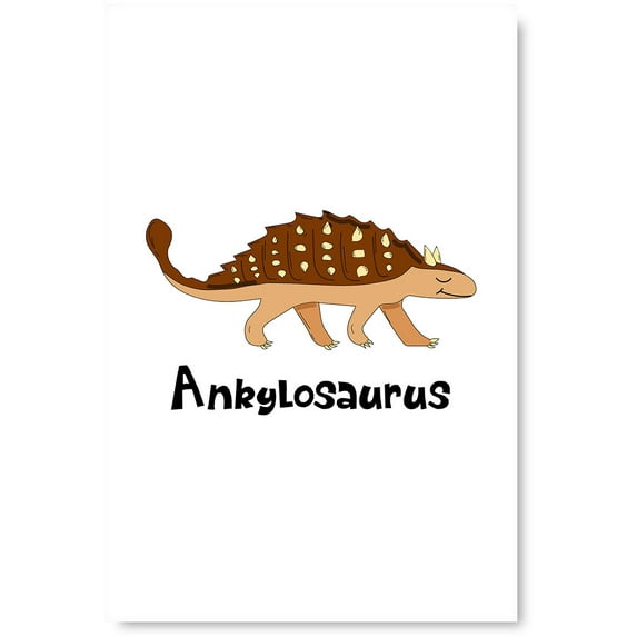 Awkward Styles Ankylosaurus Unframed Art Dinosaur Poster Dinosaur Lovers Gifts Digital Art T Rex Dinosaur Room Wall Art Decals Home Decor Colorful Room Decor Dinosaur T-Rex Poster Decor for Office