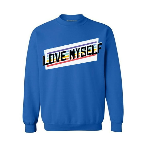 Awkward Styles Anti Valentine's Day Crewneck Top for Singles Love Myself Sweatshirts Selfish Print