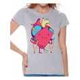 thumbnail image 1 of Awkward Styles Anti-Valentine's Day T-Shirt Broken Heart T Shirts for Women Singles, 1 of 4