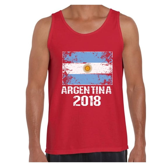 Awkward Styles Argentina 2018 Football Tank Top for Men Argentinian Flag Tank