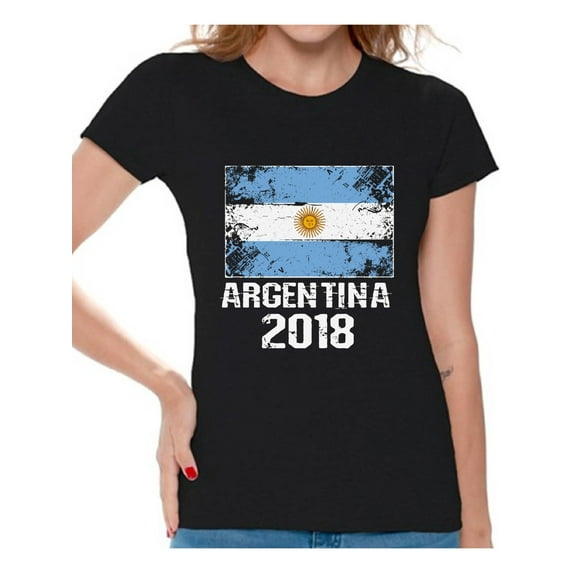 Awkward Styles Argentina 2018 Shirt for Women Argentinian Flag Shirt Soccer Gift