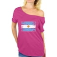 thumbnail image 1 of Awkward Styles Argentina Flag Off Shoulder Shirt Women's Argentina Baggy Shirt Argentina Shirts for Women Argentinian Soccer Gifts for Her Argentina 2018 Dolman Top Gifts from Argentina, 1 of 4