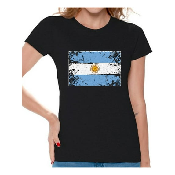 Awkward Styles Argentina Flag Shirt for Women Argentinian Soccer 2018 Tshirt Gifts from Argentina Flag of Argentina Argentinian Women Argentina Shirts for Women Argentina 2018 Tshirt Argentinian Gifts