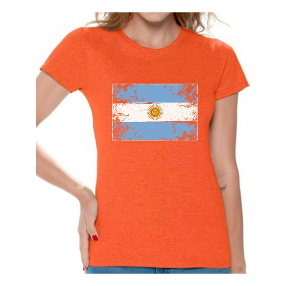 Awkward Styles Argentina Flag Shirt for Women Argentinian Soccer 2018 Tshirt Gifts from Argentina Flag of Argentina Argentinian Women Argentina Shirts for Women Argentina 2018 Tshirt Argentinian Gifts