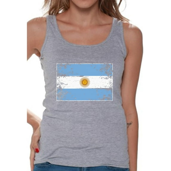 Awkward Styles Argentina Flag Tank Top for Women Argentinian Tanks Argentinian Women Gifts from Argentina Flag of Argentina Argentina Sleeveless Shirt Argentinian Tshirt Argentinian Flag Gifts