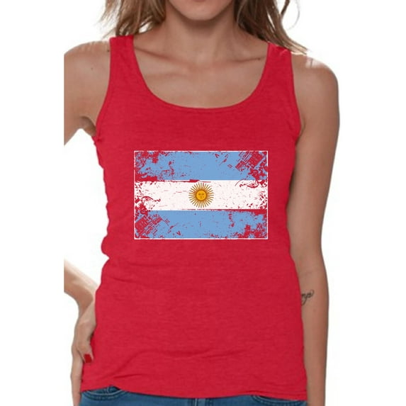 Awkward Styles Argentina Flag Tank Top for Women Argentinian Tanks Argentinian Women Gifts from Argentina Flag of Argentina Argentina Sleeveless Shirt Argentinian Tshirt Argentinian Flag Gifts