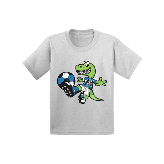 Awkward Styles Argentina Football Youth Shirt Dinosaur Soccer Shirt for Kids