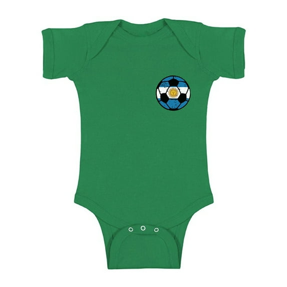 Awkward Styles Argentina Soccer Short Sleeve Baby Bodysuit Argentina One Piece Top for Baby Argentinian Baby Bodysuit Argentina Flag Bodysuit for Baby Boy Argentina Soccer Ball One Piece for Baby Girl
