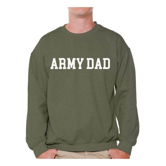 Awkward Styles Army Dad Crewneck Top USA Veteran Sweatshirts for Men
