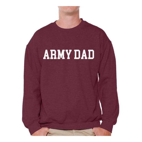 Awkward Styles Army Dad Crewneck Top USA Veteran Sweatshirts for Men