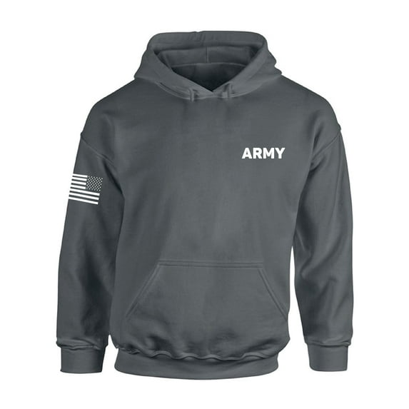 Awkward Styles Army Hooded Sweatshirt with Usa Flag on Sleeve Army Hoodie Unisex Military Army Hoodie Sweater American Flag Sleeve Army Hoodie for Men and Women Army Gifts Patriots Hoodie Sweater