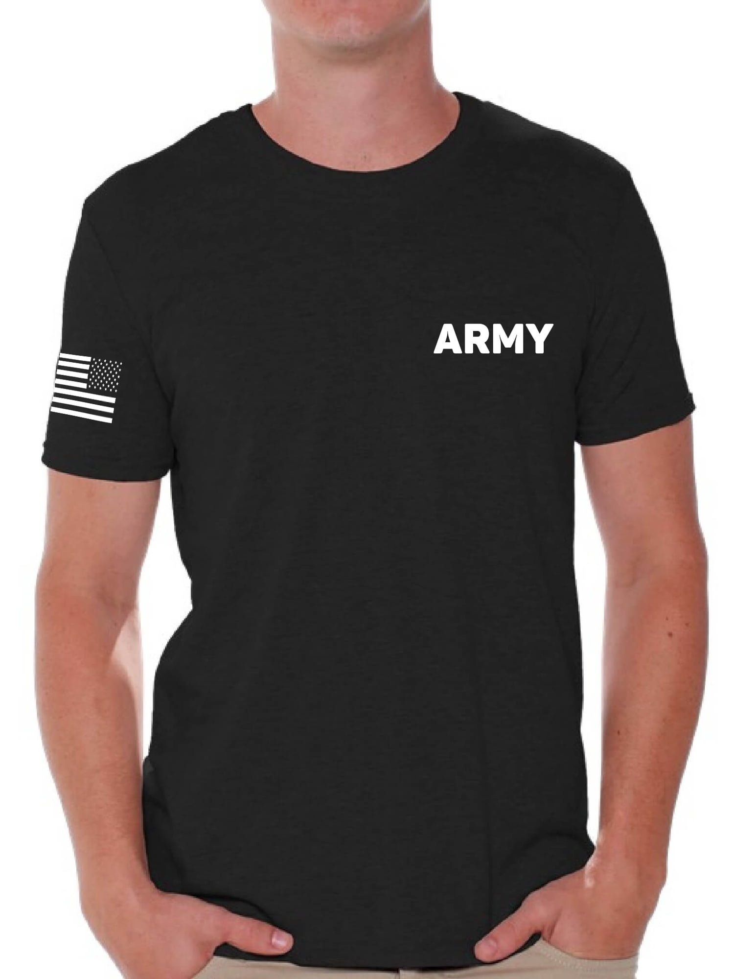 Awkward Styles Army Tshirt for Men Army Shirt with Usa Flag on Sleeve ...