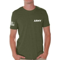 Awkward Styles Army Tshirt for Men Army Shirt with Usa Flag on Sleeve Patriots Gifts for Him Military Army Shirt American Flag Sleeve Army T Shirt for Men Army Gifts Army Physical Training Shirt