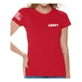 thumbnail image 1 of Awkward Styles Army Tshirt for Women Army Shirt with Usa Flag on Sleeve Patriots Gifts for Her Military Army Shirt American Flag Sleeve Army T Shirt for Women Army Gifts Army Physical Training Shirt, 1 of 4