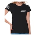 thumbnail image 1 of Awkward Styles Army Tshirt for Women Army Shirt with Usa Flag on Sleeve Patriots Gifts for Her Military Army Shirt American Flag Sleeve Army T Shirt for Women Army Gifts Army Physical Training Shirt, 1 of 4
