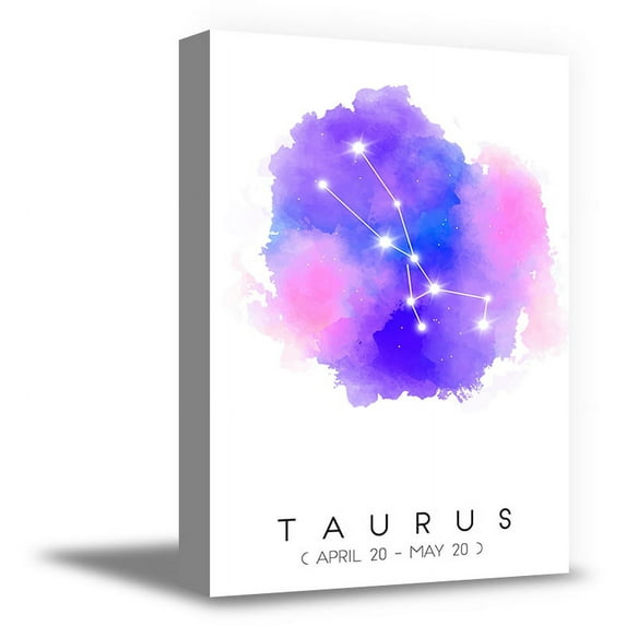 Awkward Styles Astrology Theme Zodiac Sign Taurus Canvas Zodiac Wall Art Attractive Gifts for Astrology Lover Taurus Wall Print Zodiac Map Decor