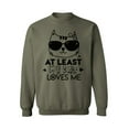 thumbnail image 1 of Awkward Styles At Least My Cat Loves Me Sweatshirt Valentine's Day Sweater for Men Valentine Sweater for Women Valentines Day Gift Idea for Cat Lovers Cute Cat Valentine Sweatshirt, 1 of 5