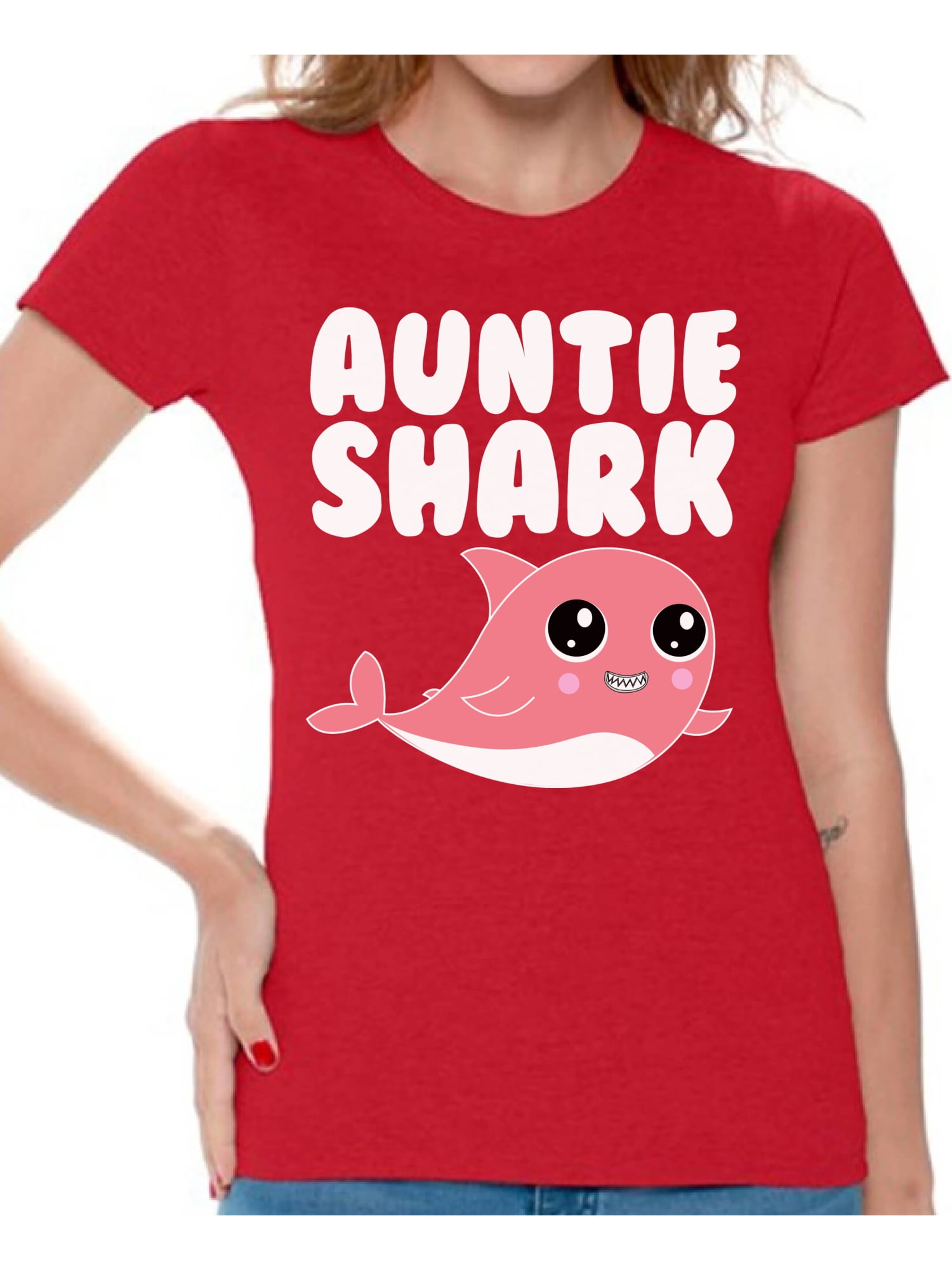 Womens Aunty Shark Doo Doo Shirt For Matching Family Tshirts Womens Aunty Shark Doo Doo Shirt For Matching Family Tshirts