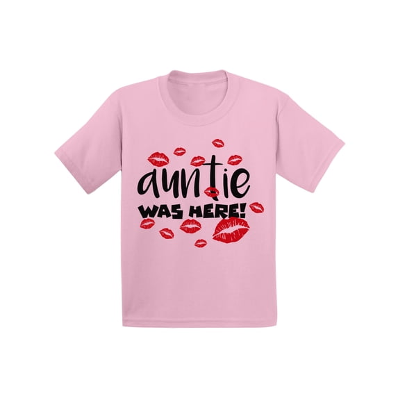 Awkward Styles Auntie Was Here Toddler Shirt Auntie T-Shirt for Children Aunt Gifts for Little One Kisses Clothing for Children Kisses Shirt for Kids T-Shirt for Boys Auntie Shirts for Girls