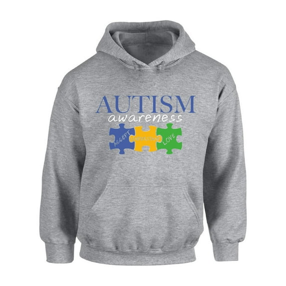 Awkward Styles Autism Awareness Hoodie Accept Understand Love Sweatshirt Autism Gifts Puzzle Sweater Autistic Spectrum Awareness Hooded Sweatshirt Support Autism Awareness Sweater for Men and Women