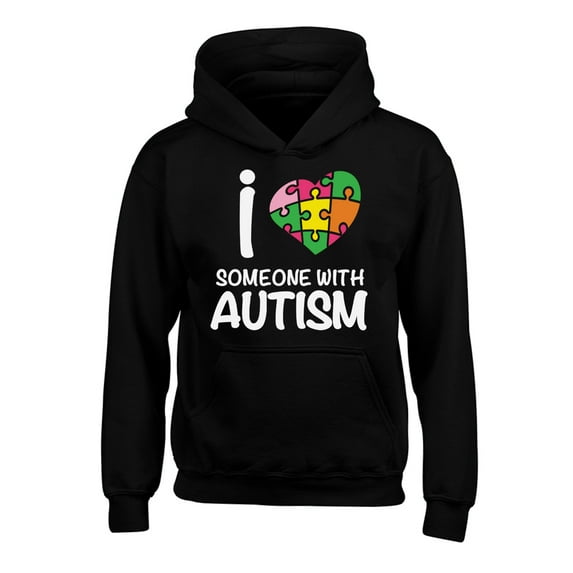 Awkward Styles Autism Awareness Hoodies for Girls I Love Someone With Autism Hooded Youth Sweatshirt for Boys