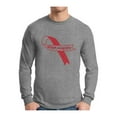 thumbnail image 1 of Awkward Styles Autism Awareness Red Ribbon Support Unique Graphic Long Sleeve T-shirt Tops, 1 of 4