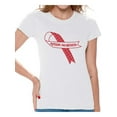 thumbnail image 1 of Awkward Styles Autism Awareness Red Ribbon Support Unique Graphic T-shirt Tops, 1 of 4
