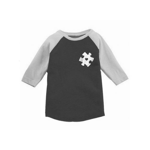 Awkward Styles Autism Awareness Shirt Raglan Sleeve Puzzle Piece Design