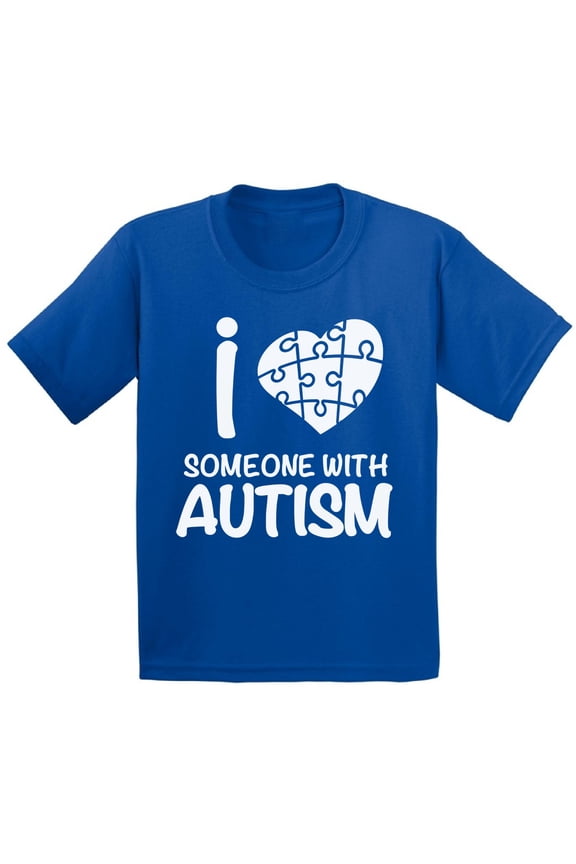 Autism Awareness Shirt for Kids I Love Someone with Autism