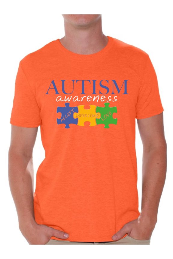 Autism Awareness Shirts Accept Understand Love T-shirt Autism Gifts Support Autism Awareness Shirts Puzzle Pieces Autistic Spectrum Awareness Tshirt for Men Autism T Shirt