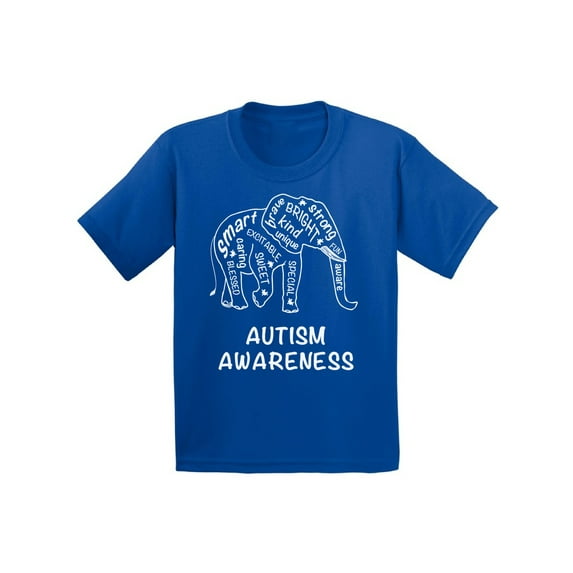 Awkward Styles Autism Awareness Shirts XS S M 8 Years Autism Shirt for Kids Elephant Autism Kids T Shirts 6 Year Old Girls 7 Years Old Boys 9 10 11 Years L XL Strong Brave Shirts